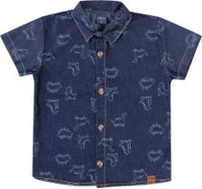 Camisa Infantil Jeans M/C Dila 03689 Camisa Infantil Jeans M/C Dila 03689