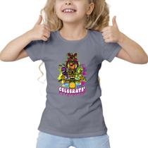 Camisa Infantil Jogo Five Festa Nights Freddy 100% Algodão