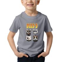 Camisa Infantil Kiss Cat Street Hard Rock 1973 Turne Gatinho