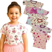 camisa infantil, kit com 5 estampas variadas camisa infantil, kit com 5 estampas variadas