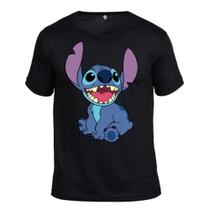 Camisa Infantil Lilo Stitch Desenho Algodão Manga Curta