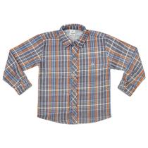 Camisa Infantil Look Jeans Leve Xadrez Cinza Camisa Infantil Look Jeans Leve Xadrez Cinza
