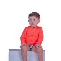 Camisa infantil manga longa com proteção uv unissex