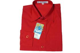 Camisa infantil manga longa - Tamanho 04 Vermelha Camisa infantil manga longa - Tamanho 04 Vermelha
