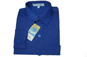 Camisa infantil manga longa - Tamanho 10 Azul Royal Camisa infantil manga longa - Tamanho 10 Azul Royal