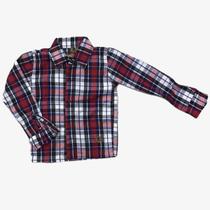 Camisa Infantil Manga Longa Xadrez - 2 A 8 Anos