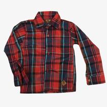 Camisa infantil manga longa xadrez tm 10 12 14 Com listras