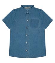 Camisa Infantil Masculina Com Botões Trick Nick Azul - Trick Nick Jeans