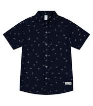 Camisa Infantil Masculina Com Botões Trick Nick Azul