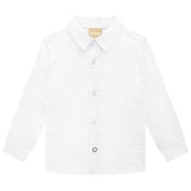 Camisa Infantil Masculina Milon em Tecido Maquinetado cor Branca