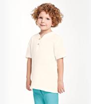 Camisa Infantil Masculina Texturizada Trick Nick Bege