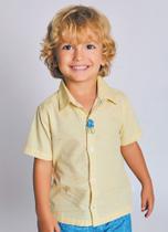 Camisa infantil meia manga c/botões Alphabeto Camisa infantil meia manga c/botões Alphabeto