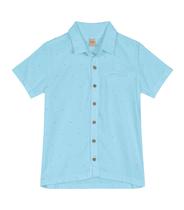 Camisa Infantil Menino Viscose Dobby Trick Nick Azul