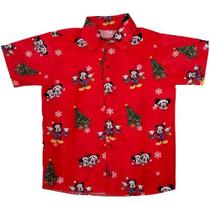 Camisa Infantil Mickey E Minnie Natal Papai Noel Vermelha Camisa Infantil Mickey E Minnie Natal Papai Noel Vermelha