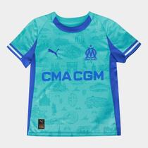 Camisa Infantil Olympique de Marseille s/n 26/27 Edição Especial Torcedor Puma Camisa Infantil Olympique de Marseille s/n 26/27 Edição Especial Torcedor Puma