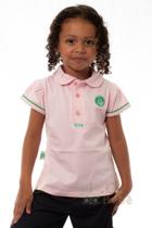 Camisa Infantil Palmeiras Polo Rosa Oficial Camisa Infantil Palmeiras Polo Rosa Oficial