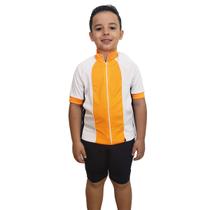 Camisa infantil para Ciclismo com bolso Camisa infantil para Ciclismo com bolso