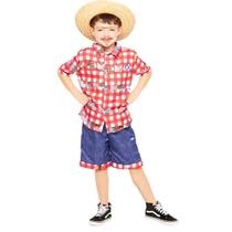 Camisa Infantil para Festa Junina Menino Listrada Rastapé