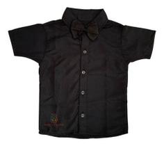 Camisa Infantil Preta Social + Gravata Camisa Infantil Preta Social + Gravata