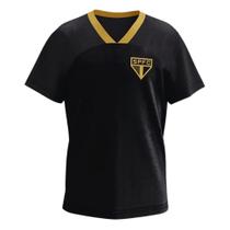 Camisa Infantil São Paulo Preta e Dourado Oficial