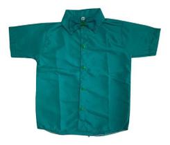 Camisa Infantil Social Verde E Gravata