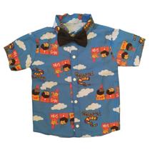 Camisa Infantil Temática As 3 Palavrinhas E Gravata