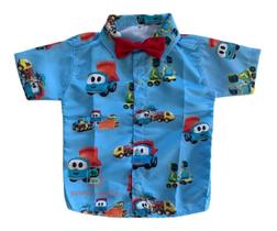 Camisa Infantil Temática Léo O Caminhão + Gravata