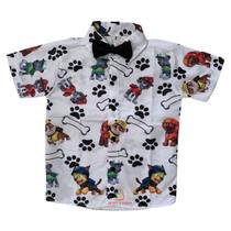Camisa Infantil Temática Patrulha Canina e Gravata Camisa Infantil Temática Patrulha Canina e Gravata