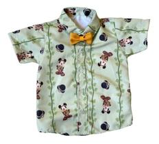 Camisa Infantil Temática Ratinho Safari e Gravata
