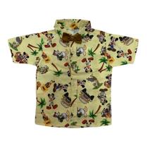 Camisa Infantil Temática Ratinho Safari e Gravata