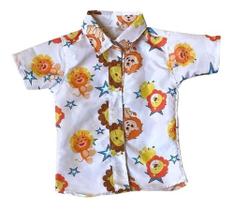 Camisa Infantil Temática Rei Leão Baby Bebe e Gravata Camisa Infantil Temática Rei Leão Baby Bebe e Gravata