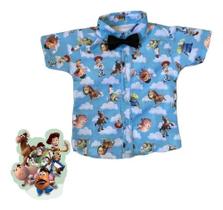 Camisa Infantil Temática Toy Story e Gravata