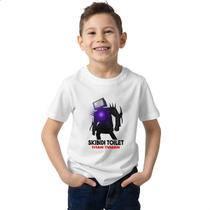 Camisa Infantil Toilet Skibidi Animação Cameraman Tvman