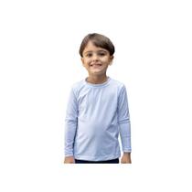 Camisa Infantil UNISEX com Proteção UV Manga Longa BRANCA