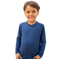 Camisa Infantil UNISEX com Proteção UV Manga Longa MARINHO