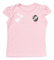 Camisa Infantil Vasco Baby Look Rosa Oficial
