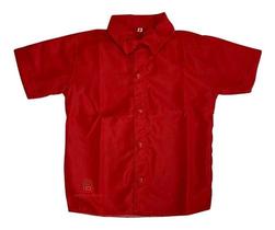 Camisa Infantil Vermelha Social + Gravata - Pequenos Encantos Baby