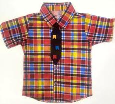 Camisa Infantil Xadrez Amarelo Camisa Infantil Xadrez Amarelo