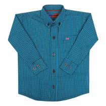 Camisa Infantil Xadrez Azul Smith Brothers 40154
