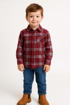 Camisa Infantil Xadrez Flanelada 100% Algodão Quentinha e Estilosa! Tam 4 ao 12