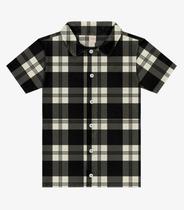 Camisa Infantil Xadrez Manga Curta Trick Nick Preto
