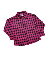 Camisa infantil Xadrez Pink Flanela/Flanelada Junina 2 ao 12