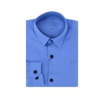 Camisa Infanto Juvenil Masculina Ogochi ML Essencial Slim Azul - 001486