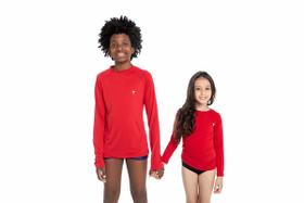 Camisa Infanto Juvenil Proteção Solar Uv + 50 Camiseta Segunda Pele Térmica Longa Moda Praia