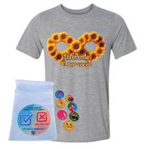 Camisa Infinity Gray causa Autista - Diferente é ser Você - Com mini jogo extra Camisa Infinity Gray causa Autista - Diferente é ser Você - Com mini jogo extra