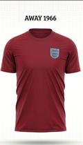 Camisa Inglaterra 1966 AWAY Retro Time Seleção Mundial Licenciada Futebol TAMANHO:GGCor:Vermelho