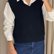 Camisa Instinto com Cardigan Tricotado