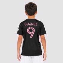 Camisa Inter Miami Dry II Infantil Preta e Rosa 9 Suárez Camisa Inter Miami Dry II Infantil Preta e Rosa 9 Suárez
