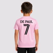 Camisa Inter Miami Dry II Infantil Rosa 7 De Paul Camisa Inter Miami Dry II Infantil Rosa 7 De Paul