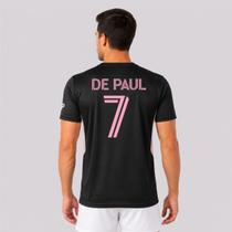 Camisa Inter Miami Dry II Preta e Rosa 7 De Paul Camisa Inter Miami Dry II Preta e Rosa 7 De Paul